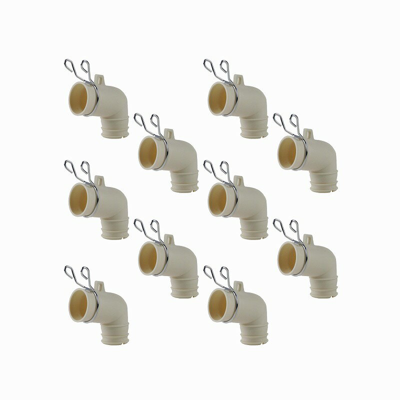 カクダイ/GAONA/ガオナ 【GA-LF048】洗濯機用排水トラップ用エルボ 内径31ミリ用 バンド付き 10個入 原..