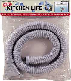 カクダイ【4540-1.2】流し台用ホース(さしこみ式)〔GB〕