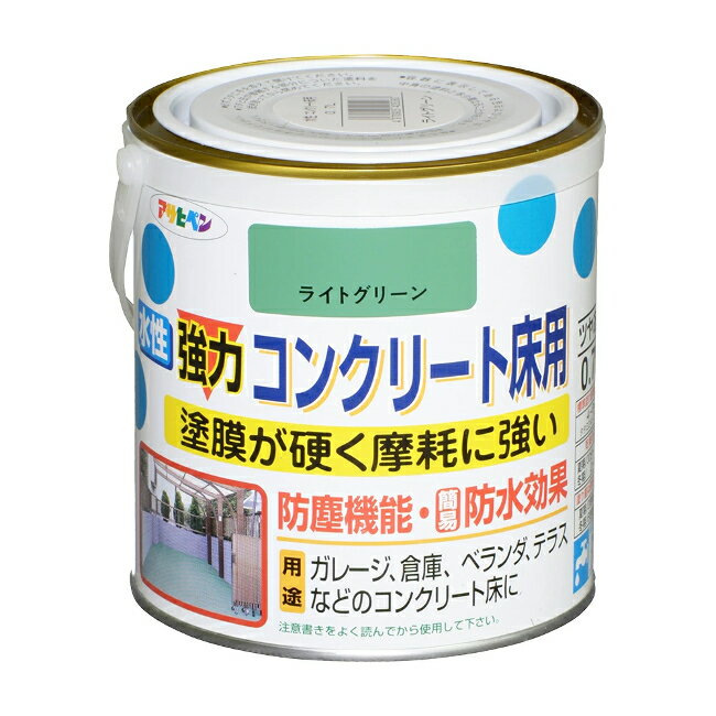 ∀アサヒペン 【425263】水性強力コンクリート床用 0.7L ライトグリーン (4970925425263)