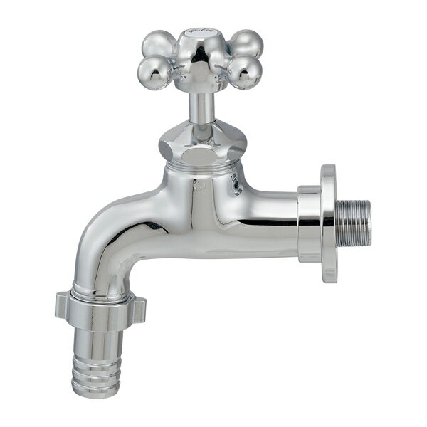 カクダイ 【703-130】大流量横水栓(カップリングつき)〔GB〕