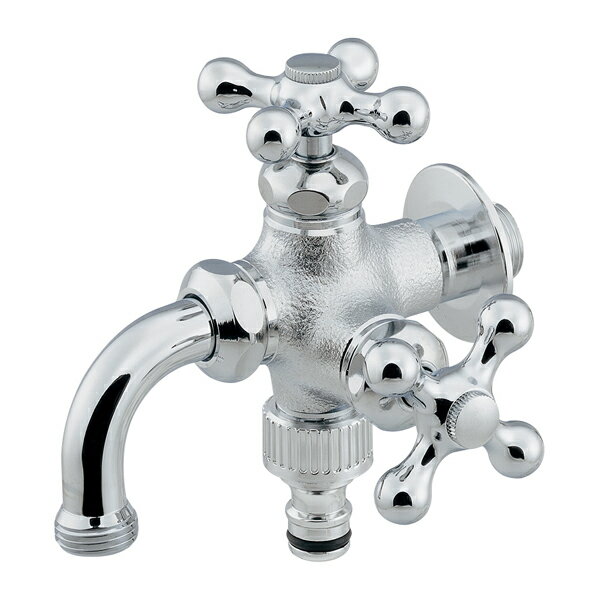 カクダイ 【704-251-CH】双口万能ホーム水栓〔GB〕