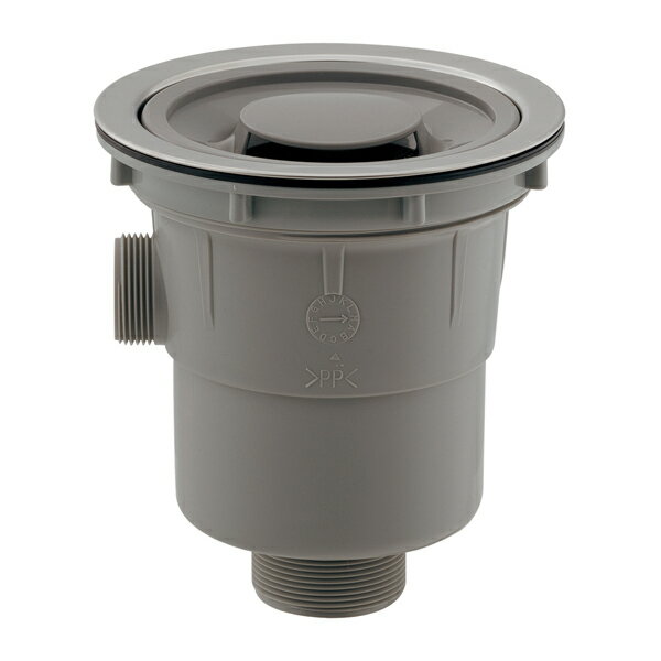 カクダイ 【452-622】浅型流し台トラップ(横穴つき)〔GB〕