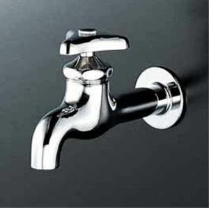 KVK 水栓金具 【K2-20】胴長横水栓 20用〔GA〕