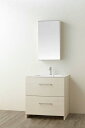 ###三栄水栓/SANEI【WF019S2-750-IV-T3】(木目ホワイト) 洗面化粧台 (鏡付)〔FA〕