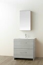 ###三栄水栓/SANEI【WF019S2-750-PG-T4】(木目グレー) 洗面化粧台 (鏡付)〔FA〕