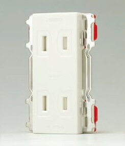 β神保電器 配線器具【JEC-BN-55FKPW】ピュアホワイト J・WIDEシリーズ 扉付 ダブルコンセント 本体