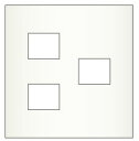###β神保電器 配線器具【NKP-2+1UFPW】ピュアホワイト NKシリーズ プレート 2連用 3個口 受注生産