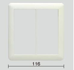 β神保電器 配線器具【WJP-2】J・WIDEシリーズ スイッチプレート 2連用