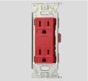 ###β神保電器 配線器具【JEC-BN-55G-R】ニューマイルドビー 赤色 埋込接地ダブルコンセント 金属枠 受注生産