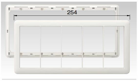 β神保電器 配線器具【NWP-5】J・WIDE SLIM(Jワイドスリム) スイッチプレート 5連用