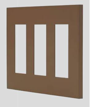 β神保電器 配線器具【SLP-3UF-3】ニューマイルドビー SLPプレート 3連用 9個口 チョコ NKシリーズ