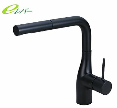 KVK 水栓金具【KM6161ZECM5】流し台用シングルレバー式混合栓 寒冷地仕様 マットブラック〔HB〕