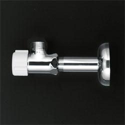 KVK 水栓金具【LK112LK84】アングル形止水栓 (ステンレス製給水管) ナットなし 固定こま 受注生産〔GA〕