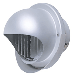三菱 システム部材【P-23KFAQ5】丸形フード＜アルミ製・高性能＞ ギャラリ付・防虫網付〔IF〕
