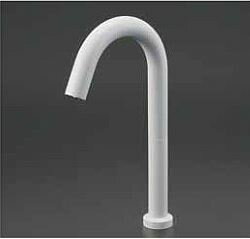 KVK 水栓金具【E1700L3M4】マットホワイト センサー水栓 吐水本体ロングタイプ 196mm電源：100V〔HB〕