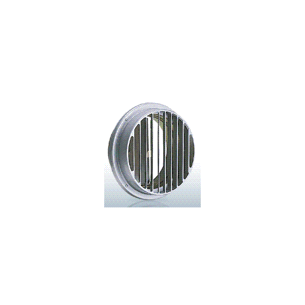 西邦工業【STD150FSC】厚型・縦ガラリ・防火ダンパー付外壁用ステンレス製換気口・ベントキャップ〔HF〕