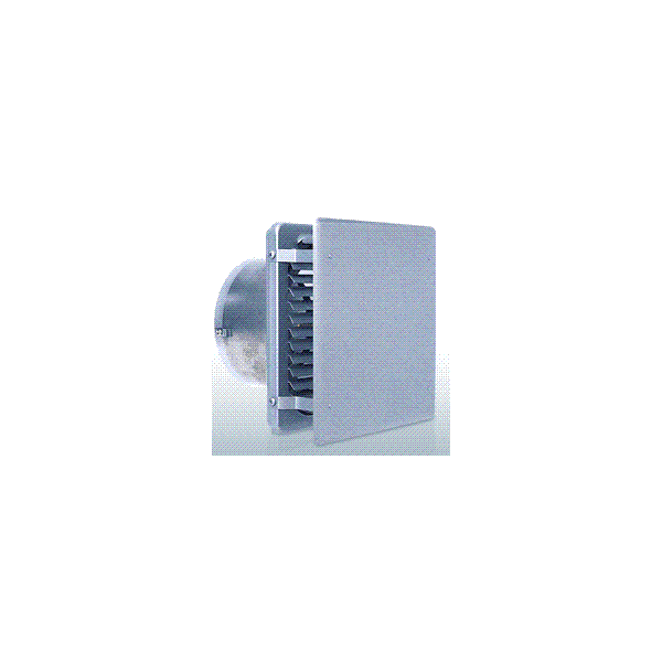 西邦工業【KXBD200SC】角ガラリ型・フラットカバー付・防火ダンパー付外壁用ステンレス製換気口・フラットカバー付換気口〔HF〕