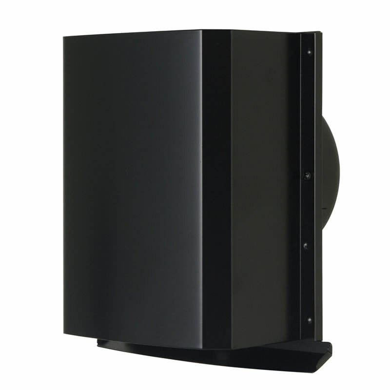 高須産業 外壁用部材【GFP-100E-K】ブラック 給気・排気兼用 角形 パイプフード〔HI〕