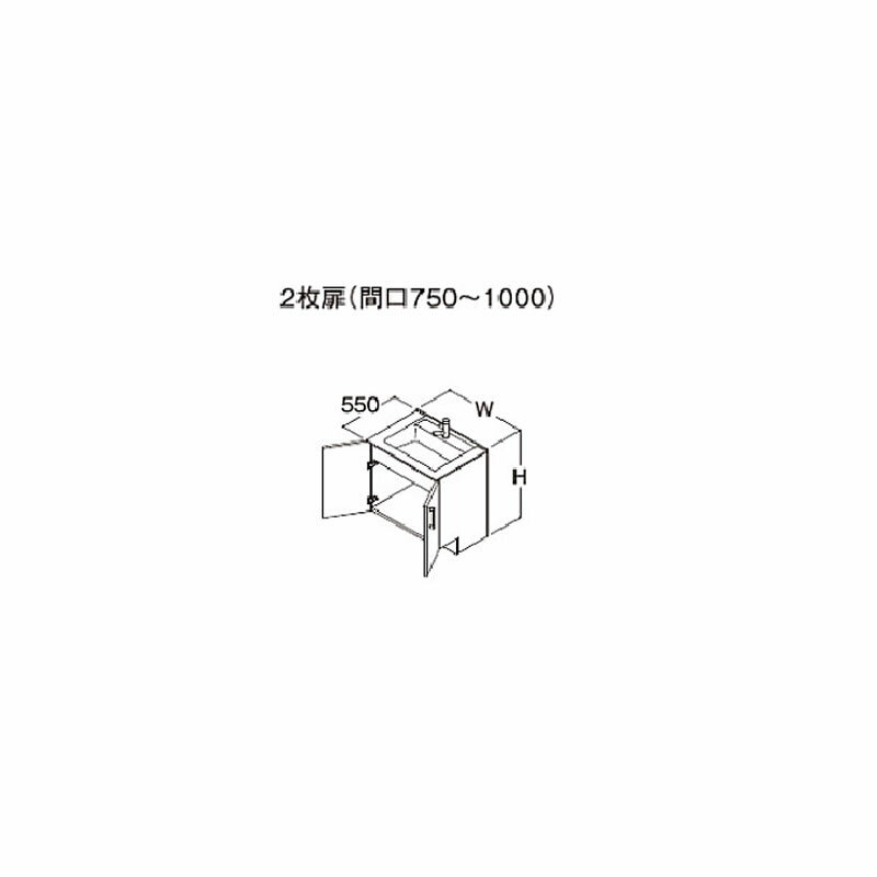 ###TOTO【LDSLA075AAGLS2】エスクアLS 洗面化粧台 PG3 センターボウルプラン 寒冷地 2枚扉 カウンター高さ対応750mm 間口750mm きれい..