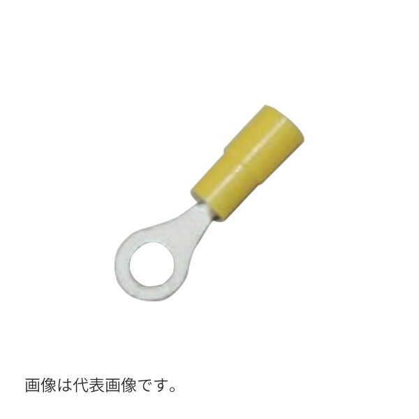 Яニチフ 【TMEX 0.3-3.5(100個)】黄 環境配慮形 絶縁被覆付圧着端子 銅線用 (R形)丸形
