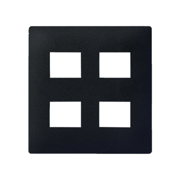 パナソニック 配線器具【WTL7704BK】アドバンスシリーズ 簡易耐火コンセントプレート 2連用 4コ用 2コ+2コ用 マットブラック