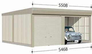 ●u.タクボ物置【CS-SZ5453】多雪型 結露減少型 カールフォーマ 巻き上げシャッター扉 CS高さ2450 2連棟..