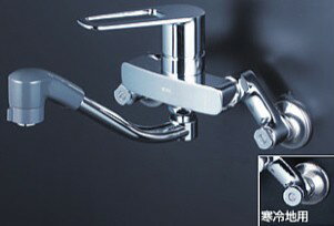 KVK 水栓金具【MSK110KZRFUT】シングルレバー式シャワー付混合栓 寒冷地用〔HB〕