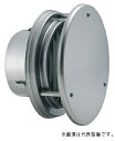 バクマ工業【W-100T】丸型防風板付ガラリ換気口 シルバーメタリックライト〔HI〕