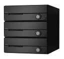 ####u.ナスタ/Nasta【KS-MB5002PU-3C】ポスト 前入前出 屋内タイプ シリンダー錠 戸数3 受注約1週