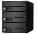 ####u.ナスタ/Nasta【KS-MB6002PY-3L】ポスト 大型郵便物対応 前入前出 屋内タイプ 横開き 戸数3 静音大型ダイヤル錠