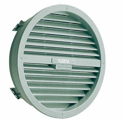 ▲●u.ナスタ/Nasta【KS-0384P-R3】床下換気口 樹脂 手動開閉式 石目調 シルバーグレー φ200