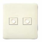 パナソニック 配線器具【WN6082W】モダン電話線プレート2連(取付枠付)(ミルキーホワイト)