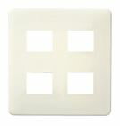 パナソニック 配線器具【WN6804WK】フルカラーワンタッチモダンプレート4コ用(ミルキーホワイト)