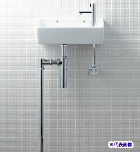 INAX/LIXIL狭小手洗器 手洗タイプ（角形） アクアセラミック 床排水（ボトルトラップ） 床給水 一般地・寒冷地共用〔HC〕
