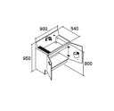 ###INAX/LIXIL ピアラ【AR3N-905SFYN】スタンダード 洗面化粧台本体 扉タイプ 寒冷地 即湯シングルレバーシャワー水栓 間口900mm〔HJ〕(4)