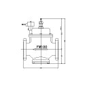 FMバルブ製作所【FM電磁弁 PS-1型 100A DC24/AC24V】手動開閉弁付 通電「開」 取付タイプ(フランジ型) 本体材質(鉛レス青銅)〔EI〕