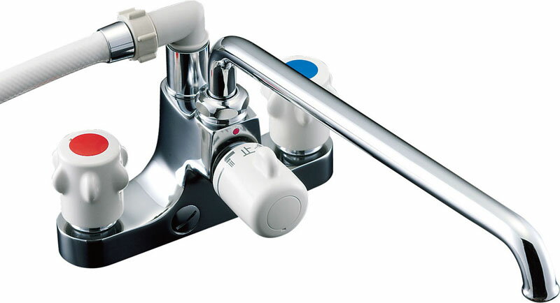 INAX/LIXIL 浴室用水栓金具【BF-M607H-GA】ミーティス 2ハンドルシャワーバス水栓 ホールインワン浴槽用 (一時止水付)〔IE〕