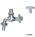 INAX/LIXIL 水栓金具【LF-15G-13-CV】キー式カップリング付横水栓(逆止弁付)〔IE〕