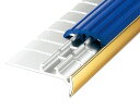 ####u.アシスト/Assist【18-BS340R (2m)】ノンスリップ アシステップ アールタイプ アルミ製 穴有(タイヤ付) モール:真鍮製 磨き仕上げ 受注生産