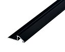 ####u.アシスト/Assist【20-411BL (2m)】床金物 タイルカーペット・カーペット見切り ディバイドエッジ アルミ製 穴有 ブラック仕上げ