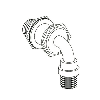 ●ψパロマ 部材【UB7-1】(52376) ユニットバス貫通金具 ネジ接続タイプ L型