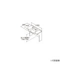 ###TOTO【LDSML100BUGMZ1】洗面化粧台 住宅向け車いす対応洗面 エンドパネル式 エコシングル混合水栓 ミドルクラス 一般地 床給水・床排水 間...