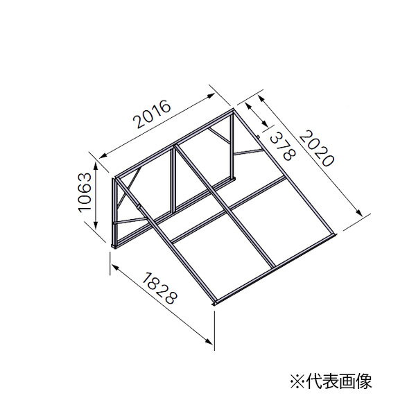 ●ノーリツ 部材【0501035】太陽熱温水器専用架台 架台321A 棟越え・南向き緩斜面用・陸屋根用(ワイヤー設置専用) SJシリーズ用〔EJ〕