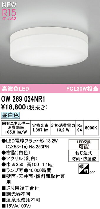 βオーデリック/ODELIC 照明器具【OW269034NR1】エクステリア ポーチライト 防雨型 ...
