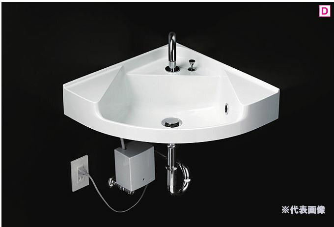 ###TOTO 壁掛洗面器【MLRA50A】(洗面器のみ) ホワイト カウンター一体形コーナー洗面器(樹脂製)〔FA〕