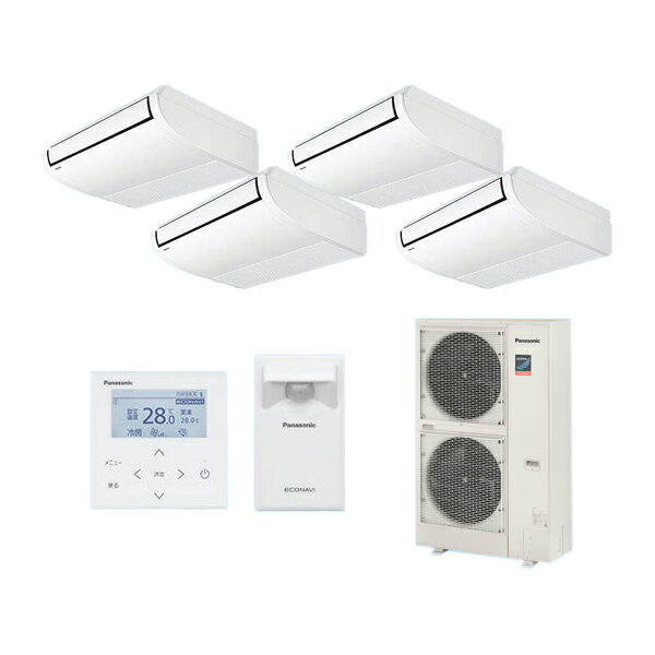 ●βパナソニック 業務用エアコン【PA-P224T7GVB】[分岐管セット] 天井吊形 同時ダブルツイン エコナビ 三相200V P224形 8.0馬力相当
