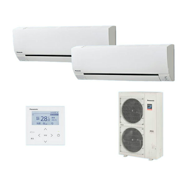 ●βパナソニック 業務用エアコン【PA-P112K7GDB】[分岐管セット] 壁掛形 同時ツイン エコナビ(ワイヤード) 三相200V P112形 4.0馬力相当