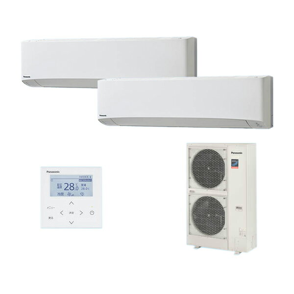 ●βパナソニック 業務用エアコン【PA-P224K7GDB】[分岐管セット] 壁掛形 同時ツイン エコナビ(ワイヤード) 三相200V P224形 8.0馬力相当