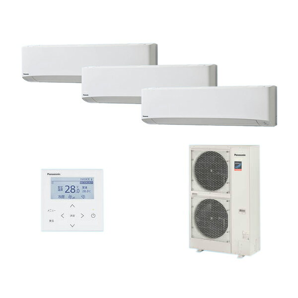 ●βパナソニック 業務用エアコン【PA-P224K7GTB】[分岐管セット] 壁掛形 同時トリプル エコナビ(ワイヤード) 三相200V P224形 8.0馬力相当