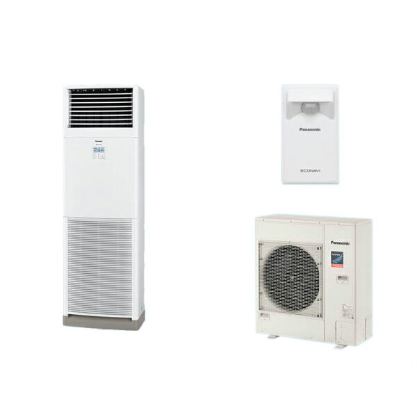 ●βパナソニック 業務用エアコン【PA-P80B7GB】床置形(スリム形) XEPHY Premium(ハイグレード) シングル エコナビ 三相200V P80形 3.0馬力相当